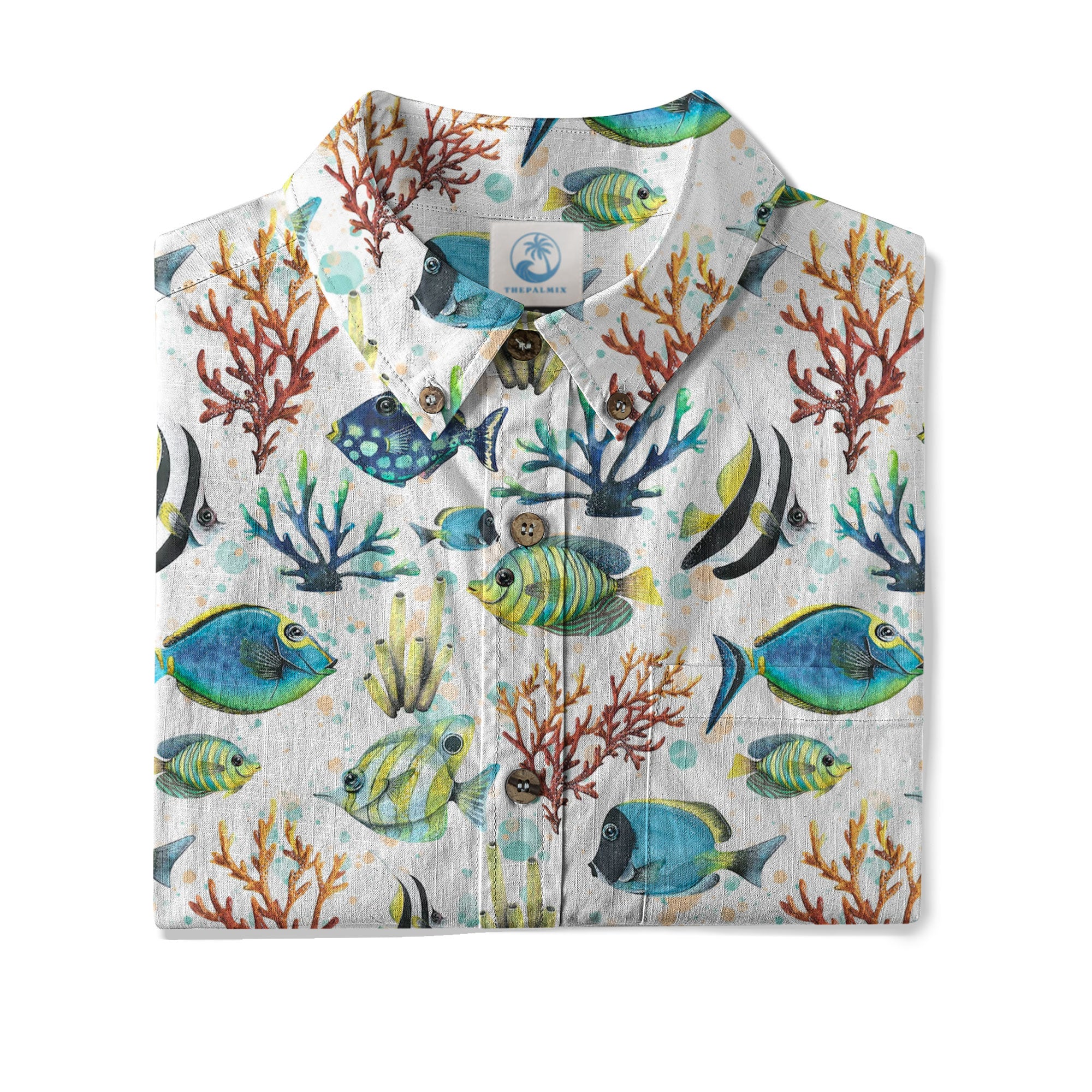 Ocean Animal Aloha Hawaiian Shirt, Sea Life Button Up Hawaii Shirt - The Palmix