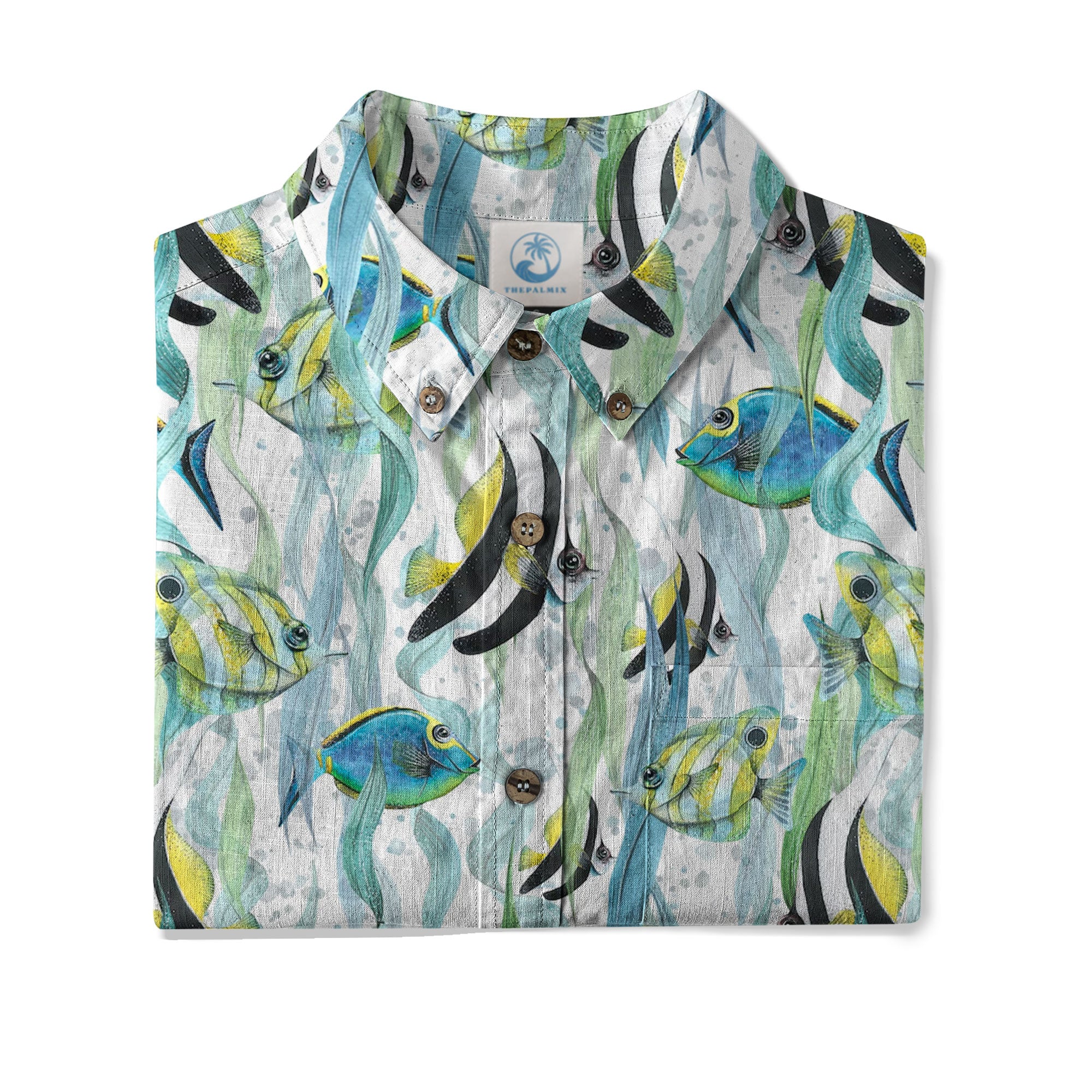 Ocean Animal Aloha Hawaiian Shirt, Sea Life Beach Button Up Hawaii Shirt - The Palmix