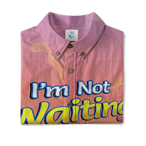 Retro Shark Hibiscus Drink Short Sleeve Shirt, I'm Not Waiting Until 5 Shirt - The Palmix