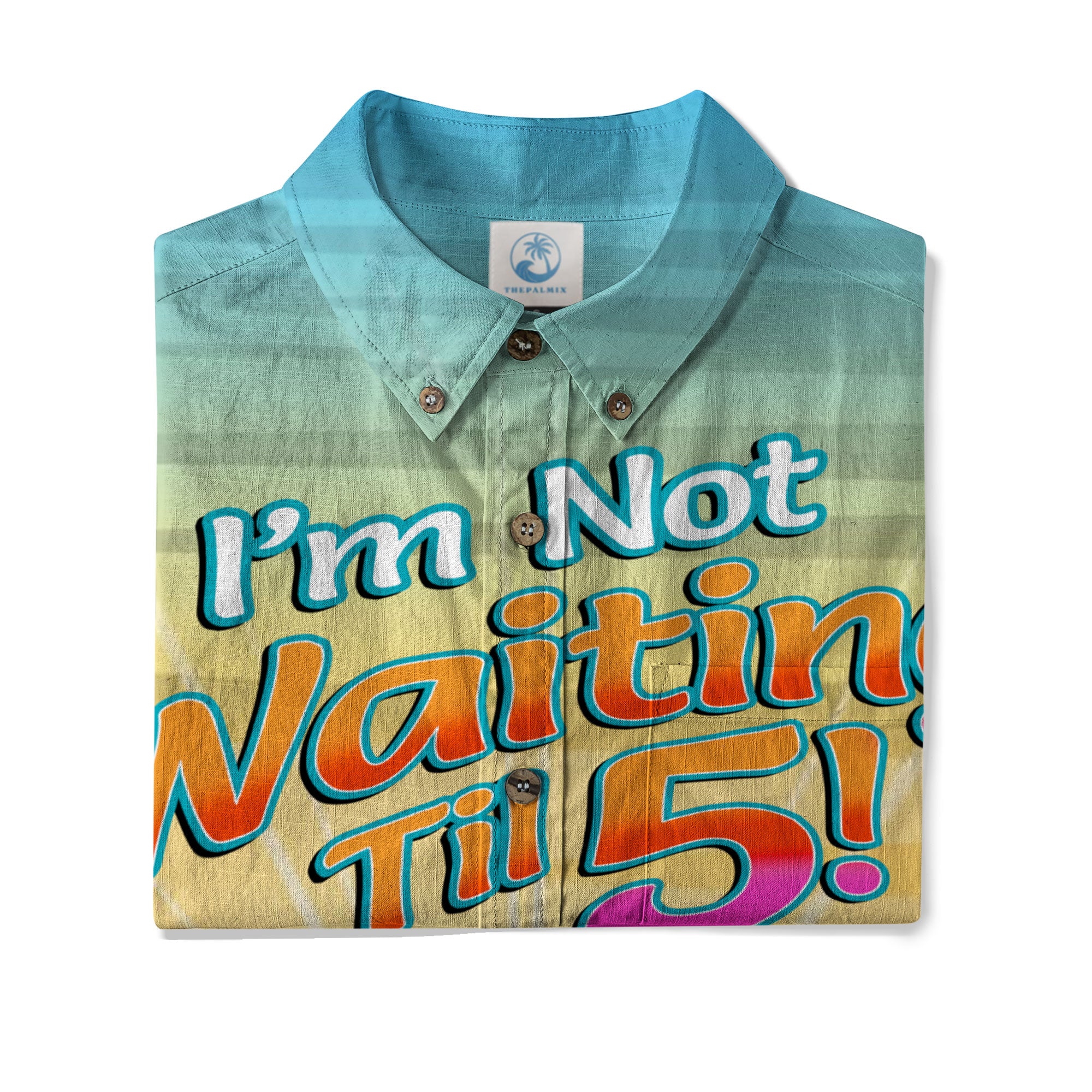 Funny Flamingo Hibiscus Drink Short Sleeve Shirt, I'm Not Waiting Until 5 Hawaii Shirt - The Palmix
