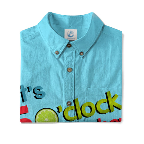 It's 5 O'clock Somewhere Hibiscus Flowers Hawaii Shirt, Parrot Hawaiian Shirt - The Palmix