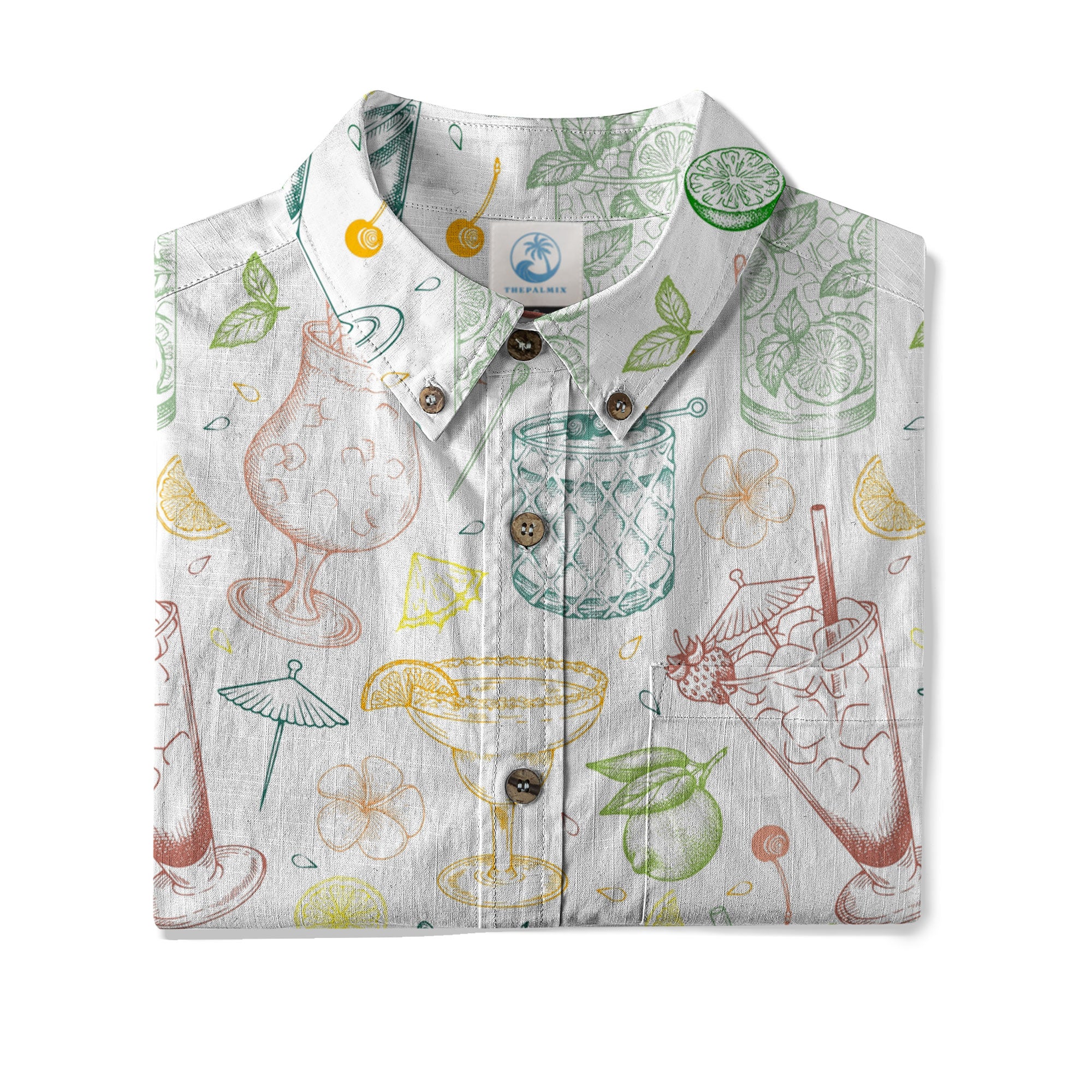Cocktail Aloha Hawaii Shirt, Tropical Drinks Summer Vibes Hawaii Shirt