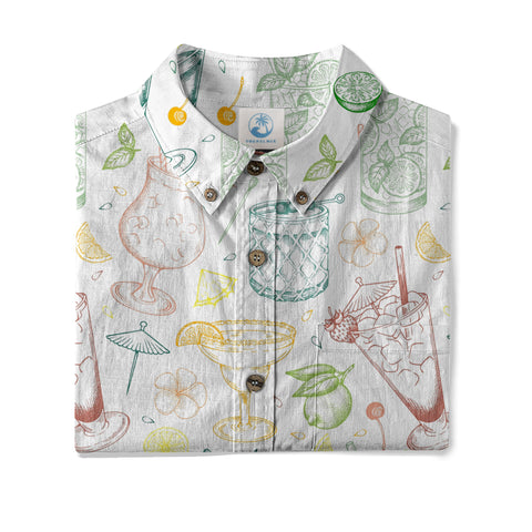 Cocktail Aloha Hawaii Shirt, Tropical Drinks Summer Vibes Hawaii Shirt