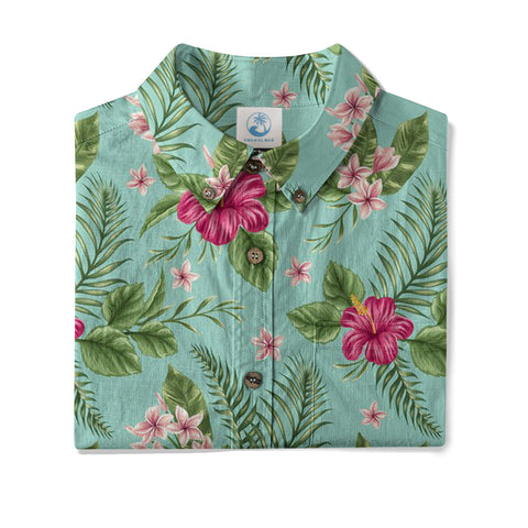 Summer Vibes Aloha Hawaii Shirt, Hibiscus Flowers Hawaiian Shirt