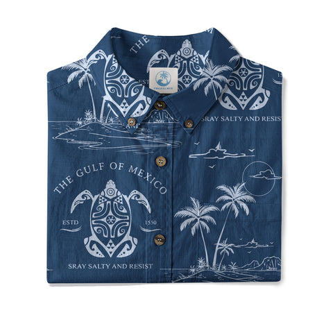 Gulf Of Mexico Hawaiian Shirt, Turtle Ocean Hawaii Shirt