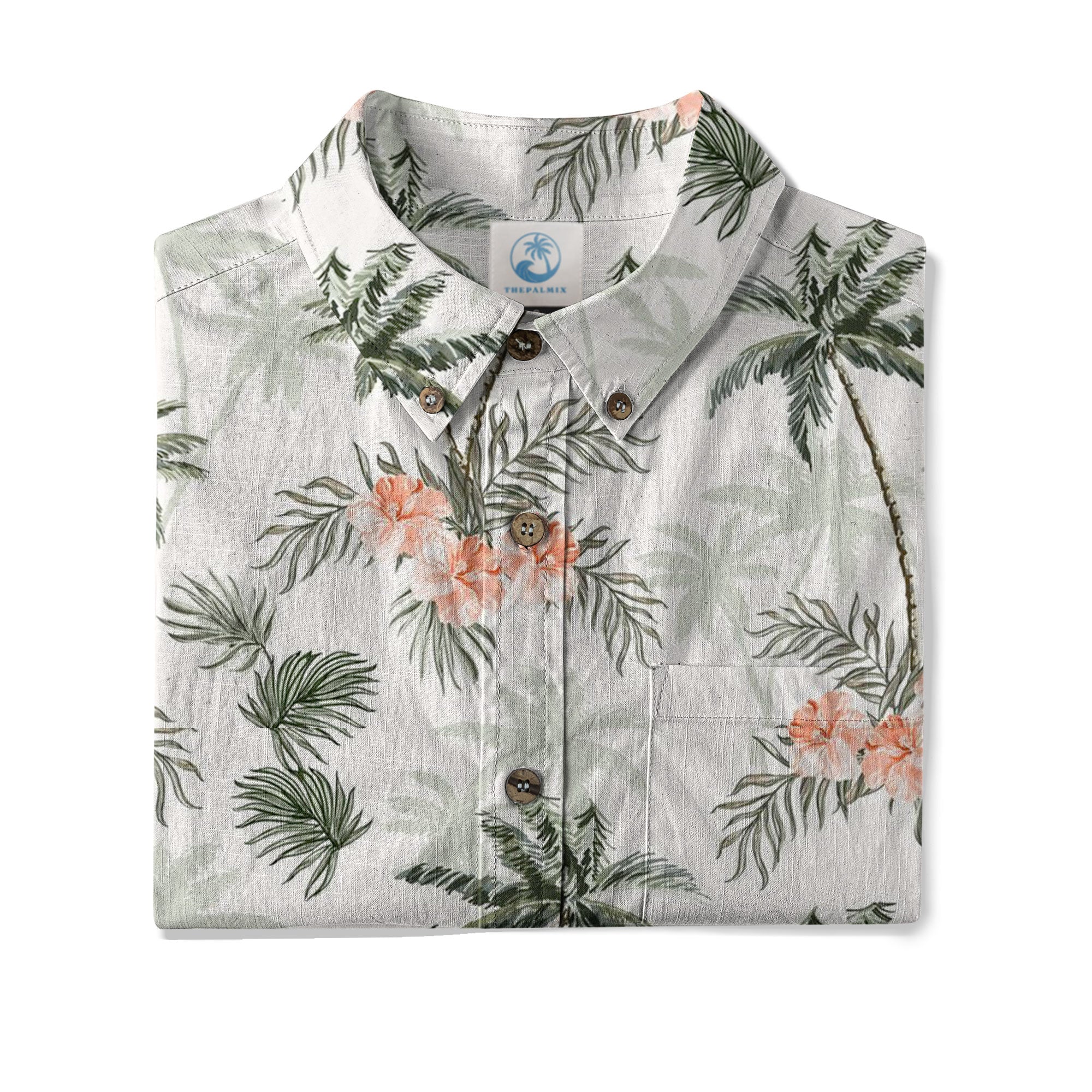 Tropical Palm Tree Hawaii Shirt, Hibiscus Flowers Hawaii Shirt
