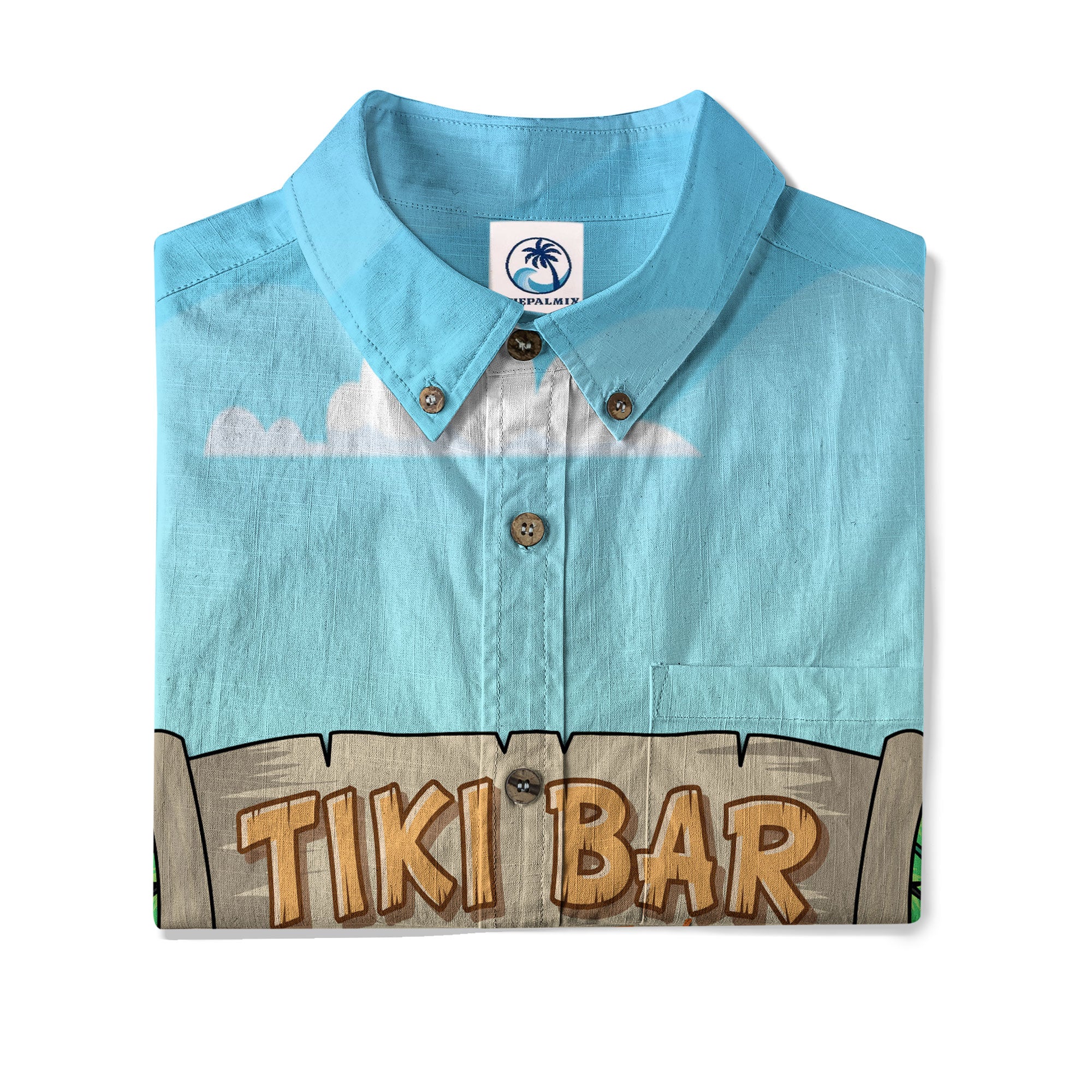 3D Tiki Head Hawaii Shirt, Tiki Bar Hibiscus Flowers Hawaiian Shirt