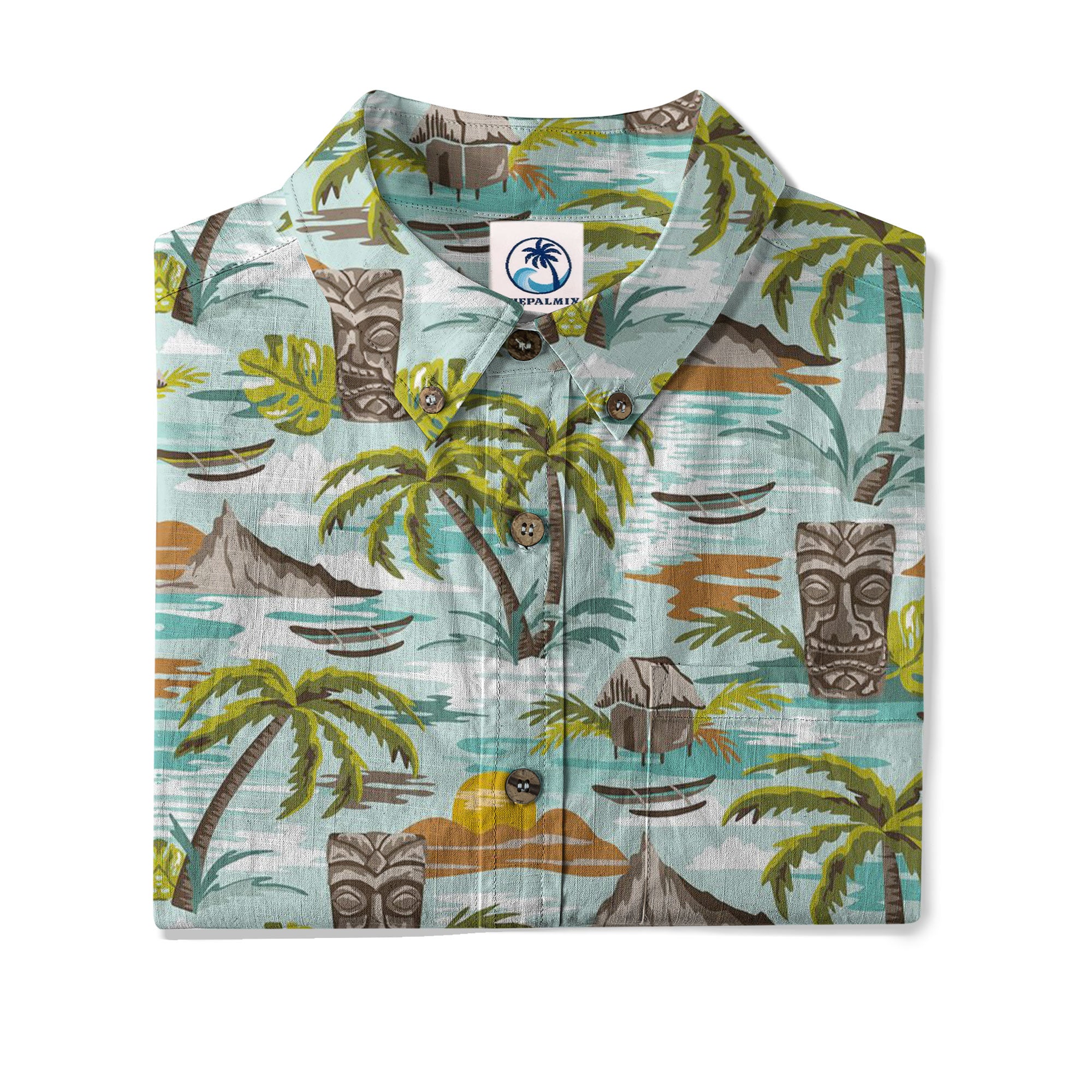 Colorful Tiki Hawaiian Shirt, Summer Vibes Aloha Hawaii Shirt