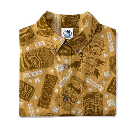 Tiki Hawaii Tropic Hawaiian Shirt