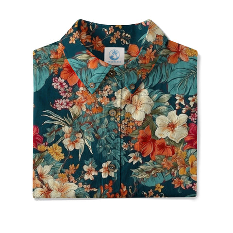 Hawaii Flowers Seamless Patterns Hawaiian Shirt For Men, Aloha Floral Pattern Hawaii Shirt