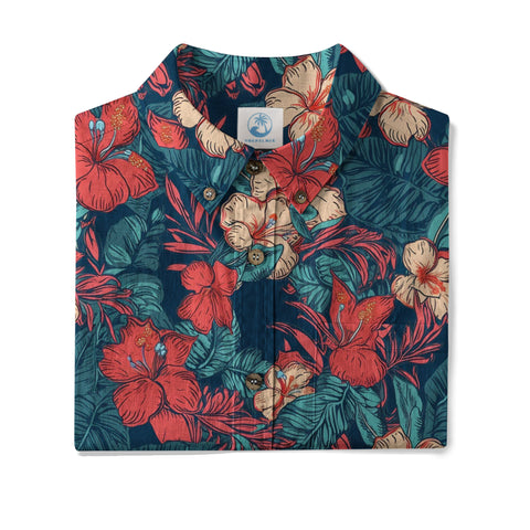 Hawaii Flowers Seamless Patterns Hawaiian Shirt For Men, Aloha Floral Pattern Hawaii Shirt