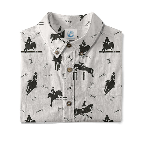 Horseshoes Rose Kentucky Hawaiian Shirt Derby Day