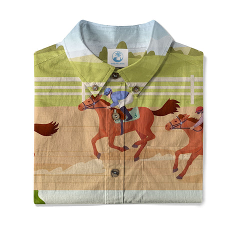 Horseshoes Rose Kentucky Hawaiian Shirt Derby Day