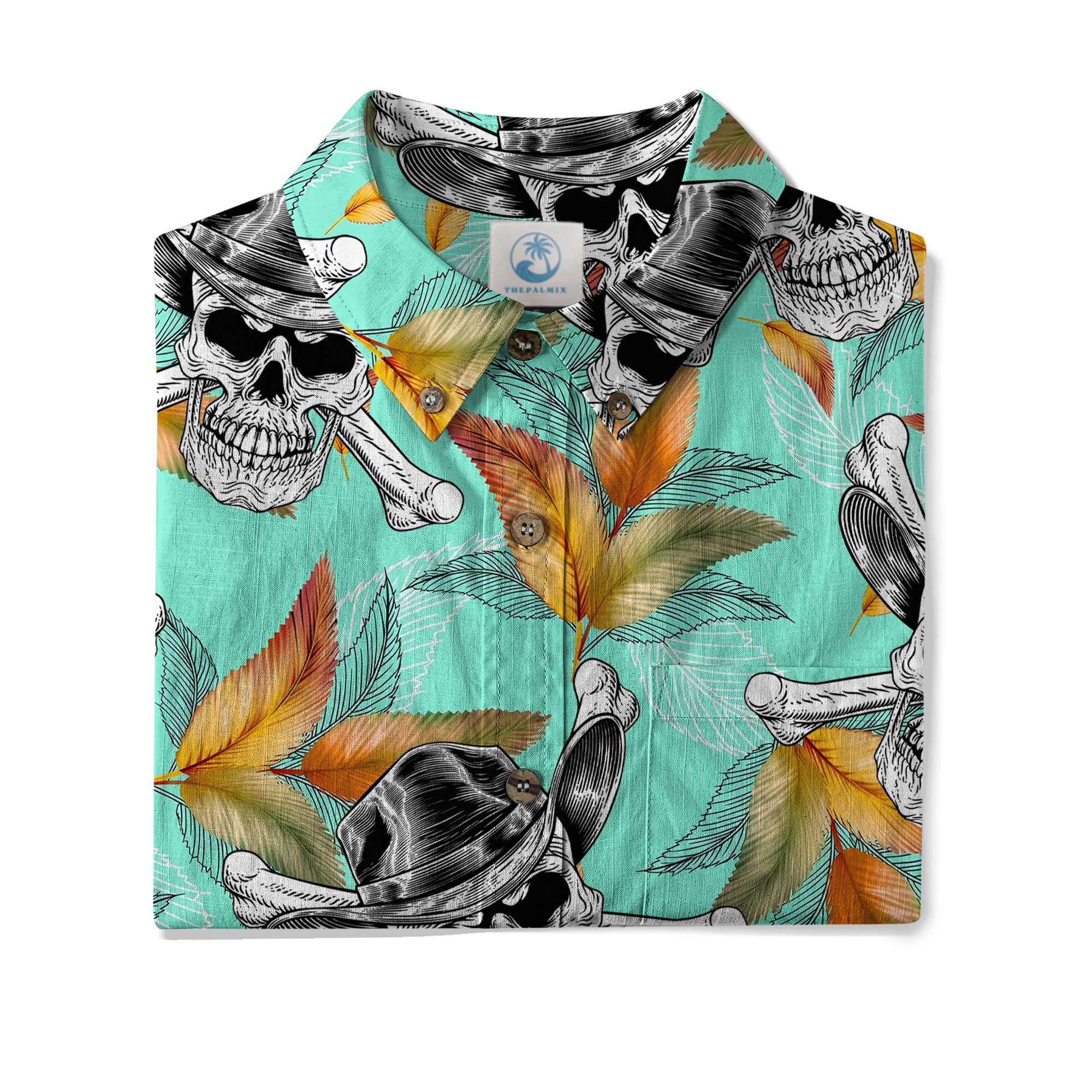 Western Skull Hawaiian Shirt Tropical Summer Vacation