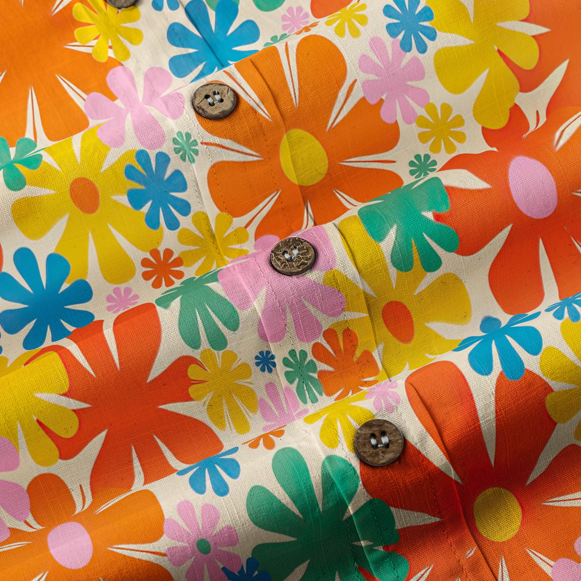 Hippie Groovy Flower Hawaii Shirt, Hippie Peace Love Hawaii Shirt