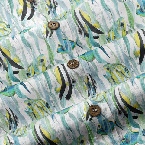 Ocean Animal Aloha Hawaiian Shirt, Sea Life Beach Button Up Hawaii Shirt - The Palmix
