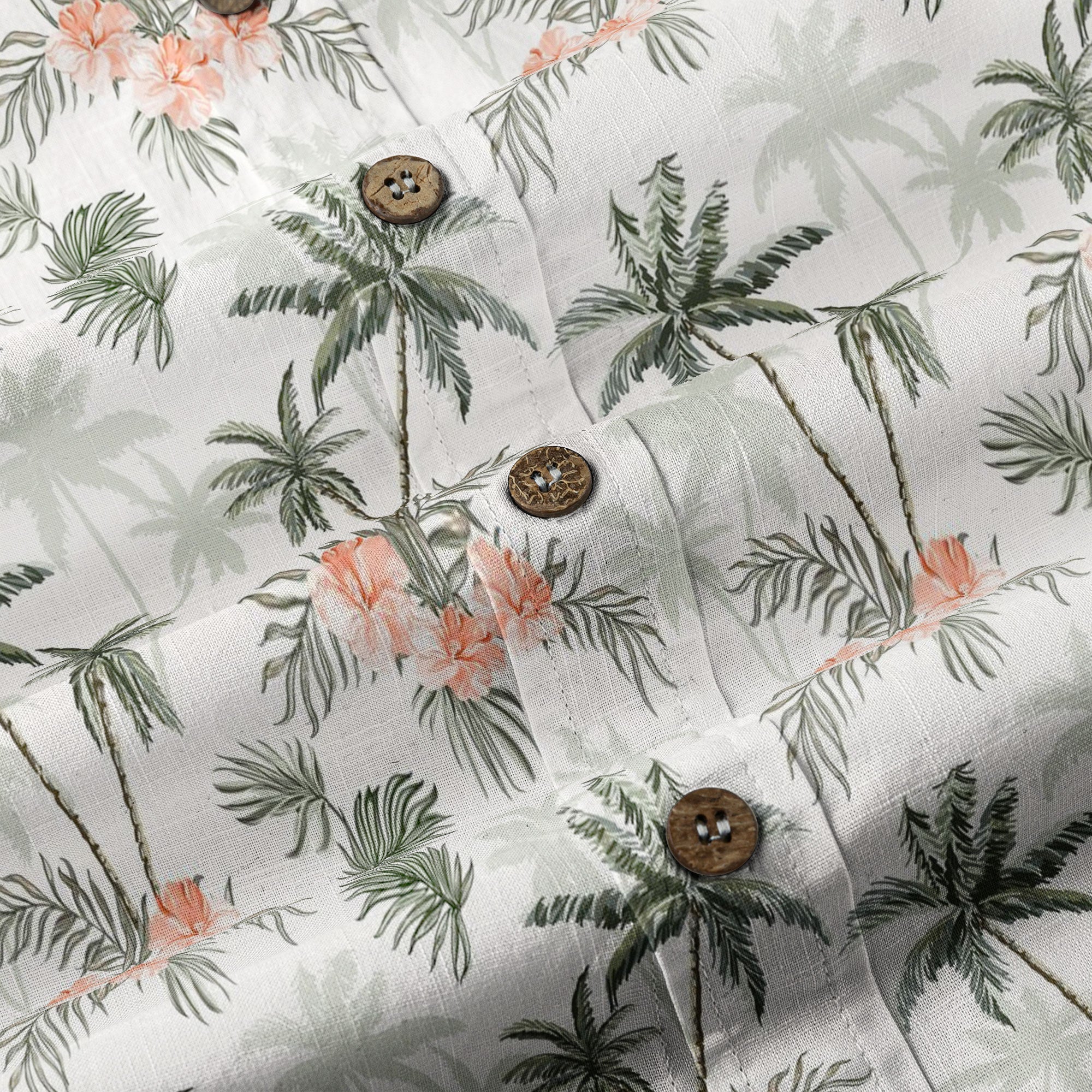 Tropical Palm Tree Hawaii Shirt, Hibiscus Flowers Hawaii Shirt