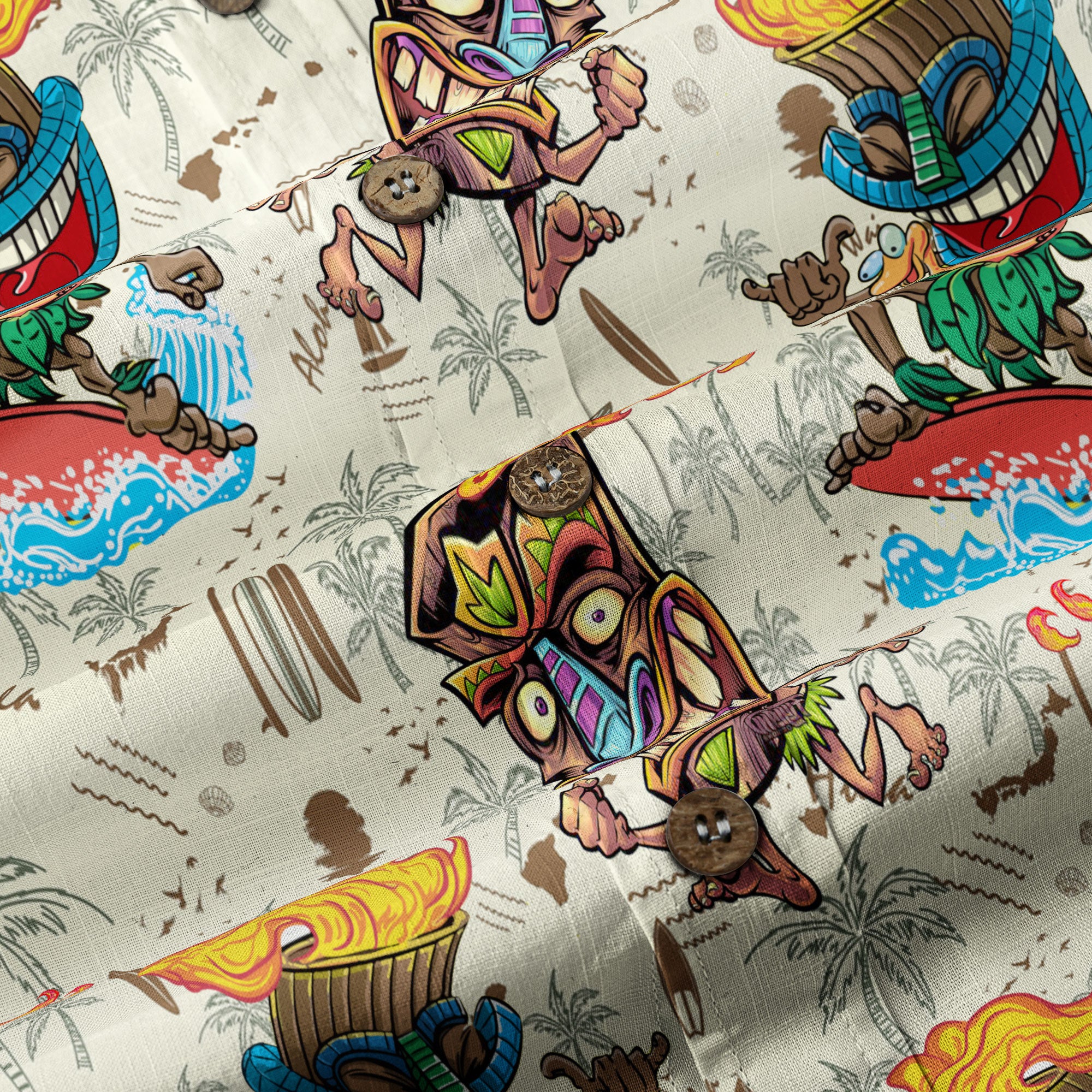 Tiki Mask Aloha Hawaii Shirt, Tiki Mask Long Island Hawaiian Shirt