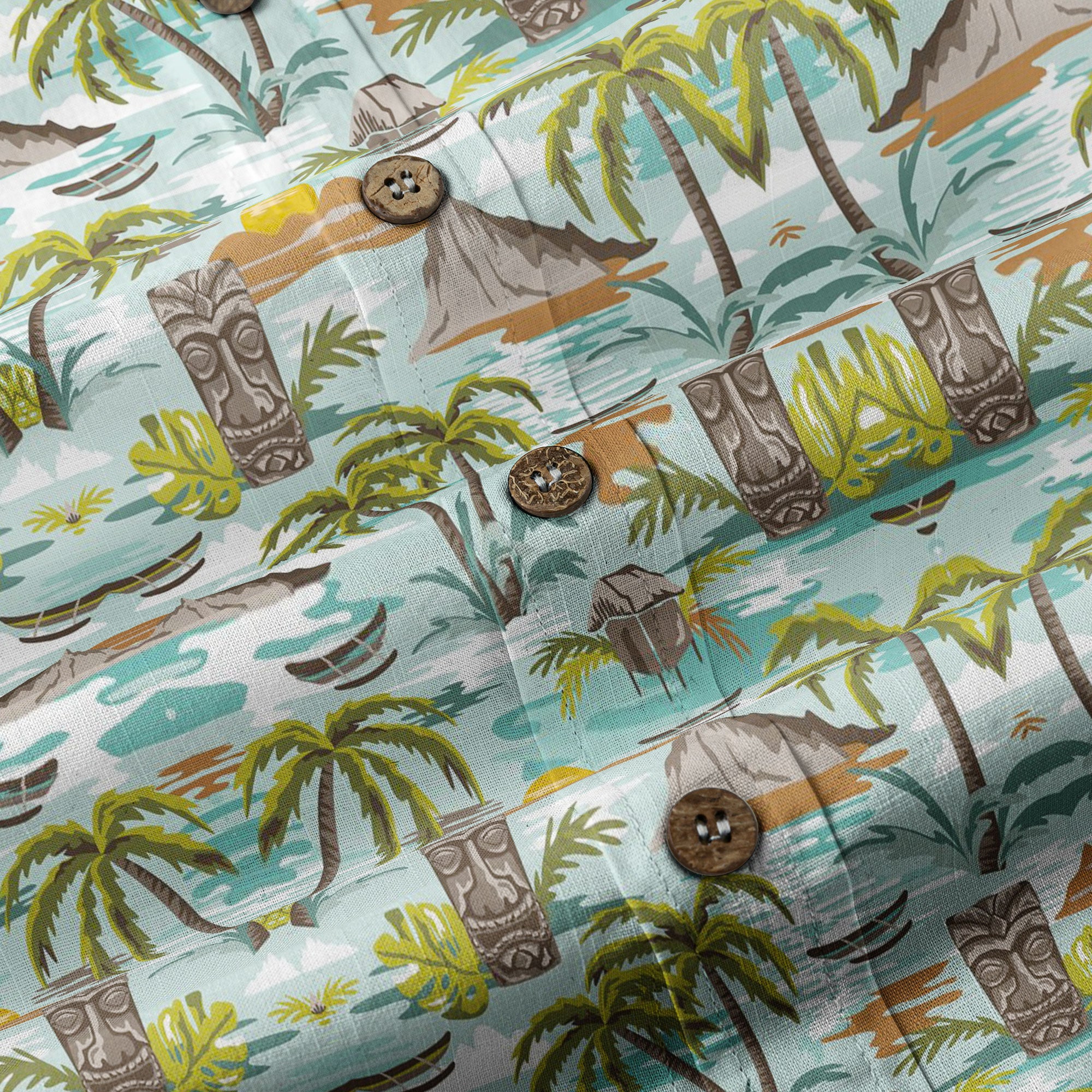 Colorful Tiki Hawaiian Shirt, Summer Vibes Aloha Hawaii Shirt