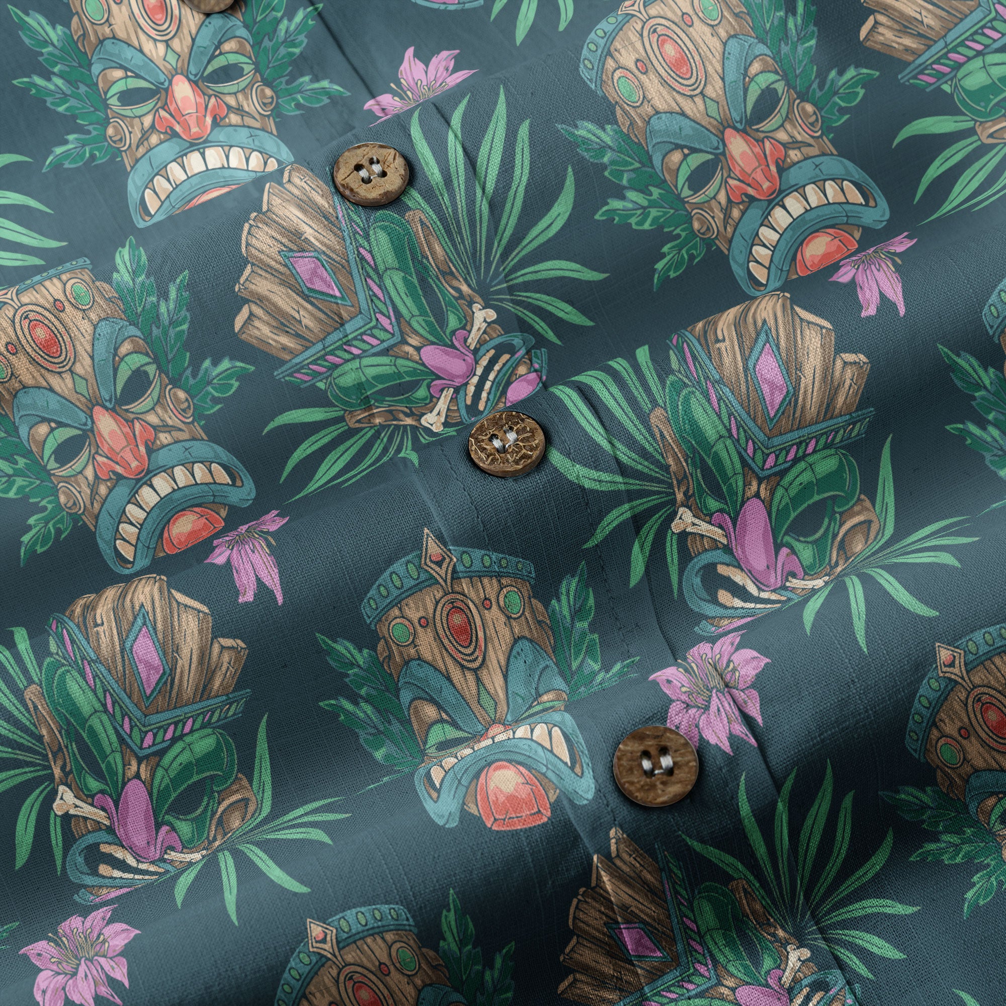 Tribal Tiki Hawaiian Shirt, Summer Vibes Aloha Hawaii Shirt