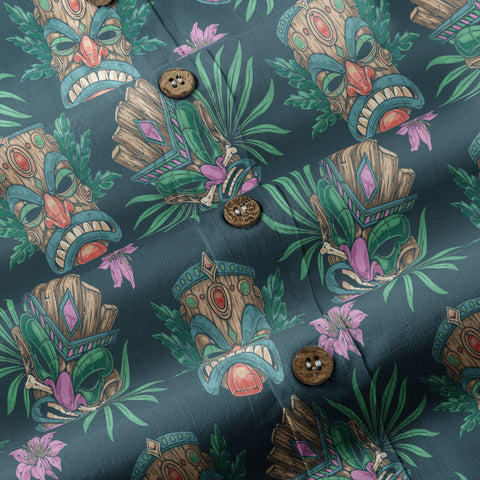 Tribal Tiki Hawaiian Shirt, Summer Vibes Aloha Hawaii Shirt