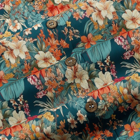 Hawaii Flowers Seamless Patterns Hawaiian Shirt For Men, Aloha Floral Pattern Hawaii Shirt