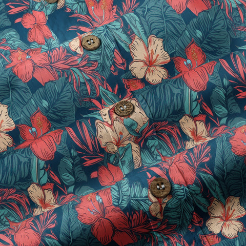 Hawaii Flowers Seamless Patterns Hawaiian Shirt For Men, Aloha Floral Pattern Hawaii Shirt