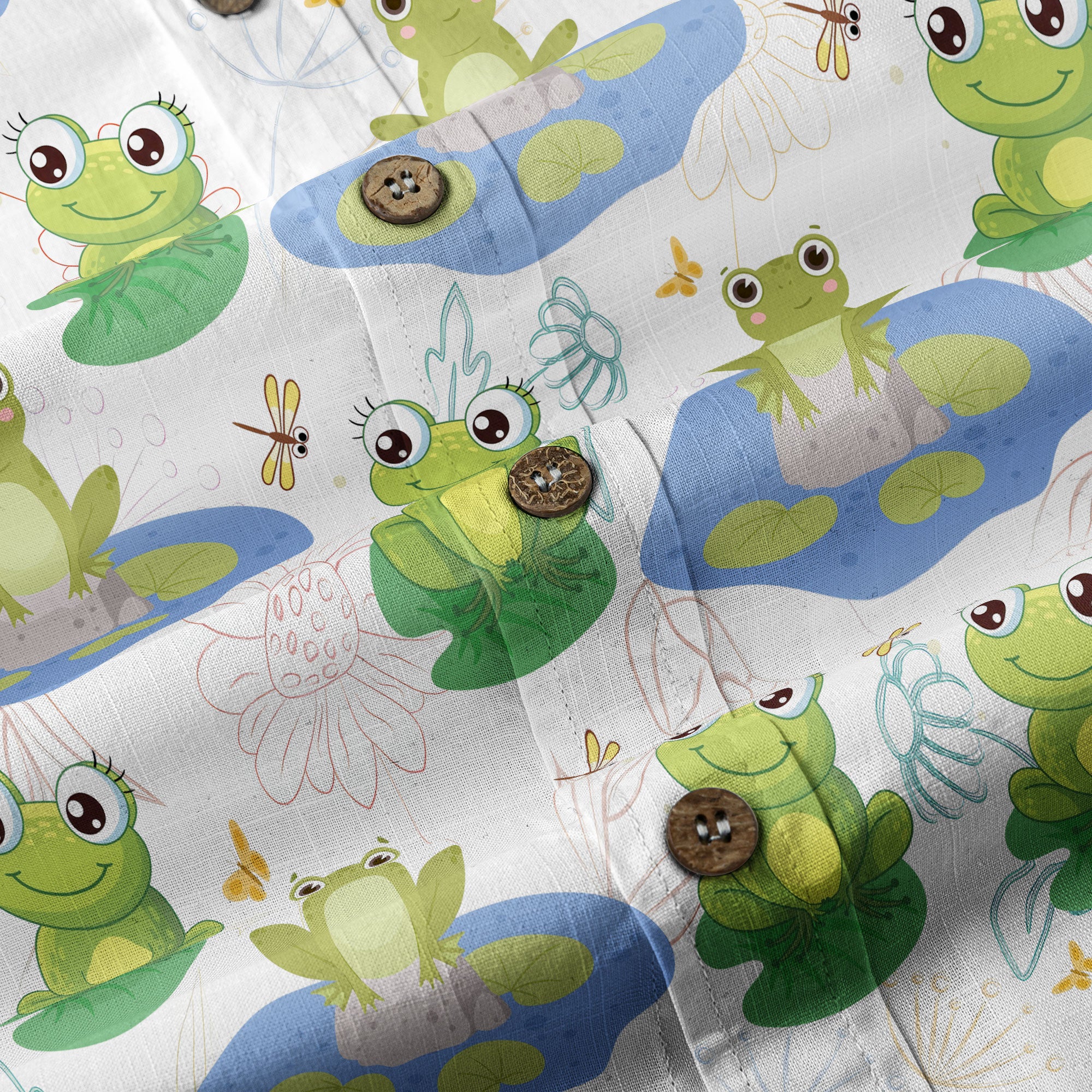 Tropical Red-eyed Frog Hawaiian Shirt Palm Leaves Aloha Frog Cute Tropical Hawaiian Shirt