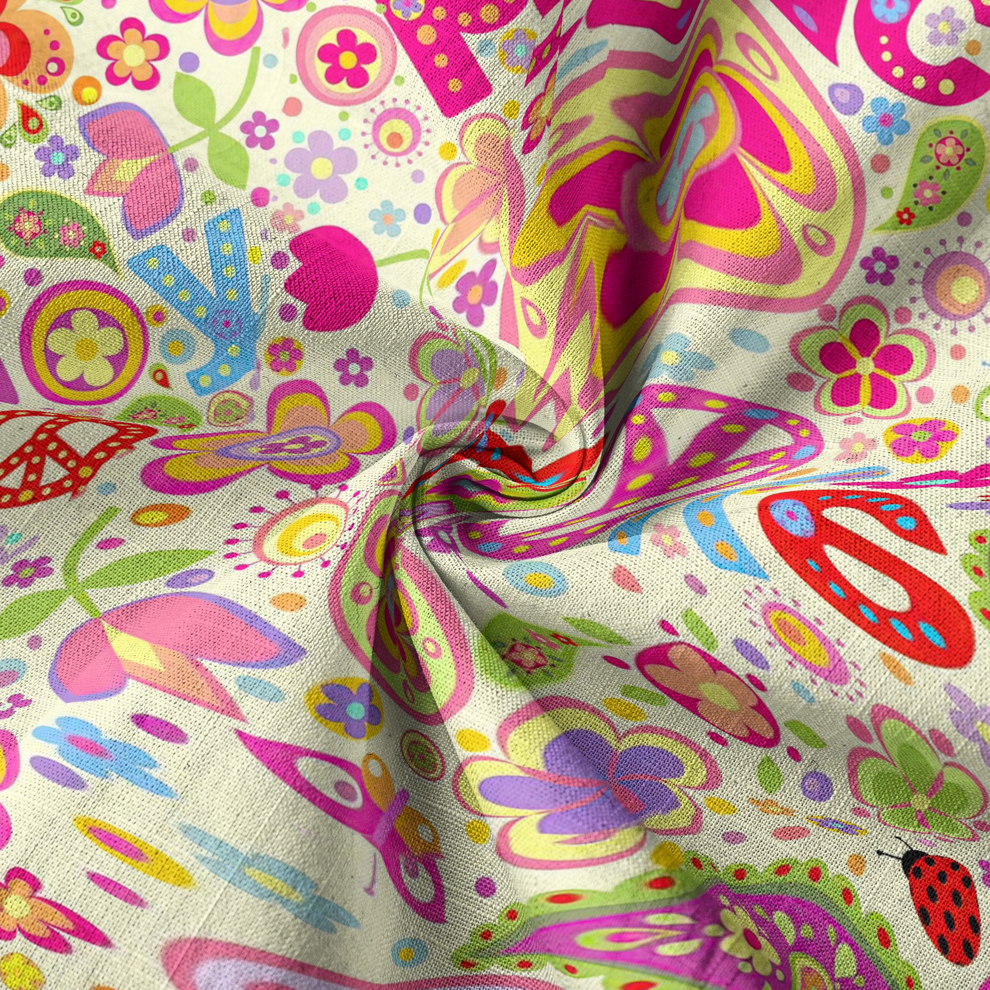 Hippie Groovy Flower Hawaii Shirt, Hippie Peace Love Hawaii Shirt