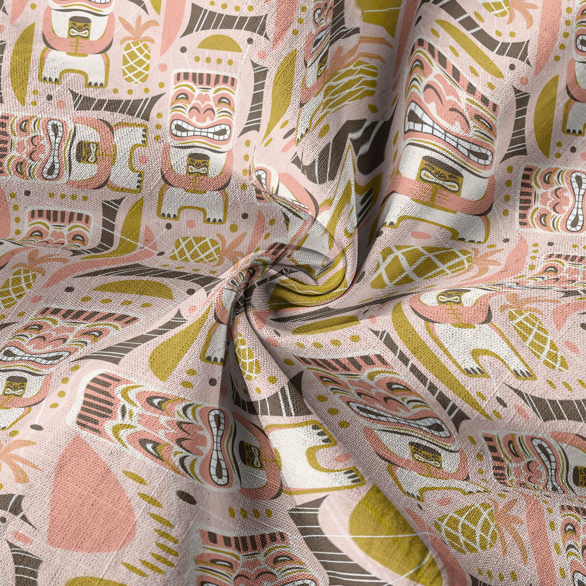 Retro Mid Century Modern Tiki Hawaii Shirt, Tropical Tiki Hawaii Shirt