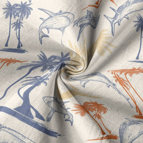 Sharks and Palms Islands Hawaiian Shirt, Ocean Animals Hawaii Shirt - The Palmix