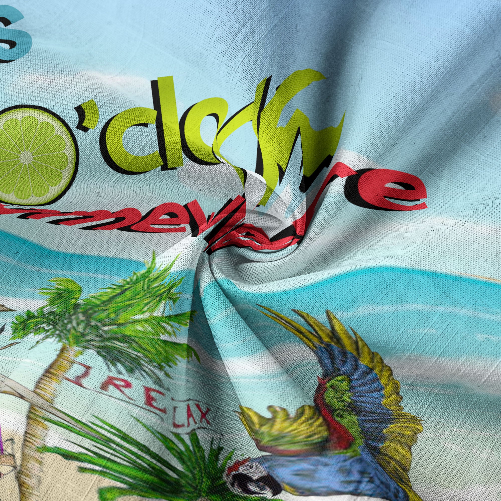 It's 5 O'clock Somewhere Hibiscus Flowers Hawaii Shirt, Aloha Parrot Hawaiian Shirt - The Palmix