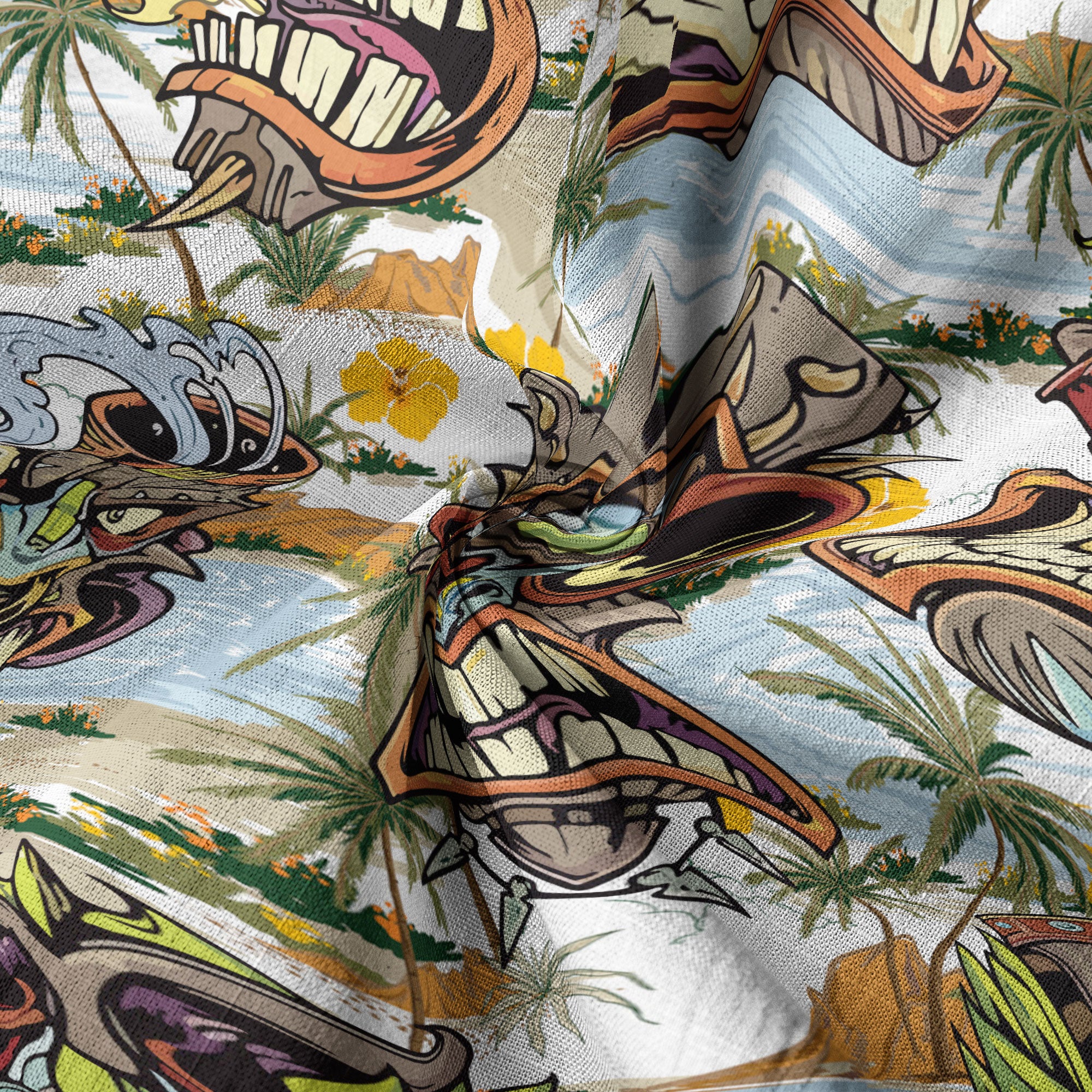 Tiki Mask Aloha Hawaii Shirt, Tiki Mask Ocean Hawaiian Shirt