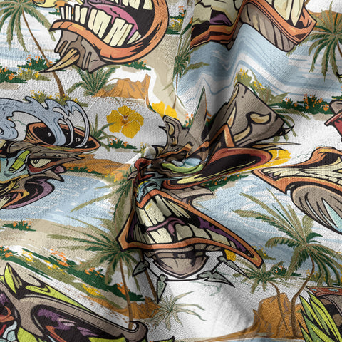 Tiki Mask Aloha Hawaii Shirt, Tiki Mask Ocean Hawaiian Shirt