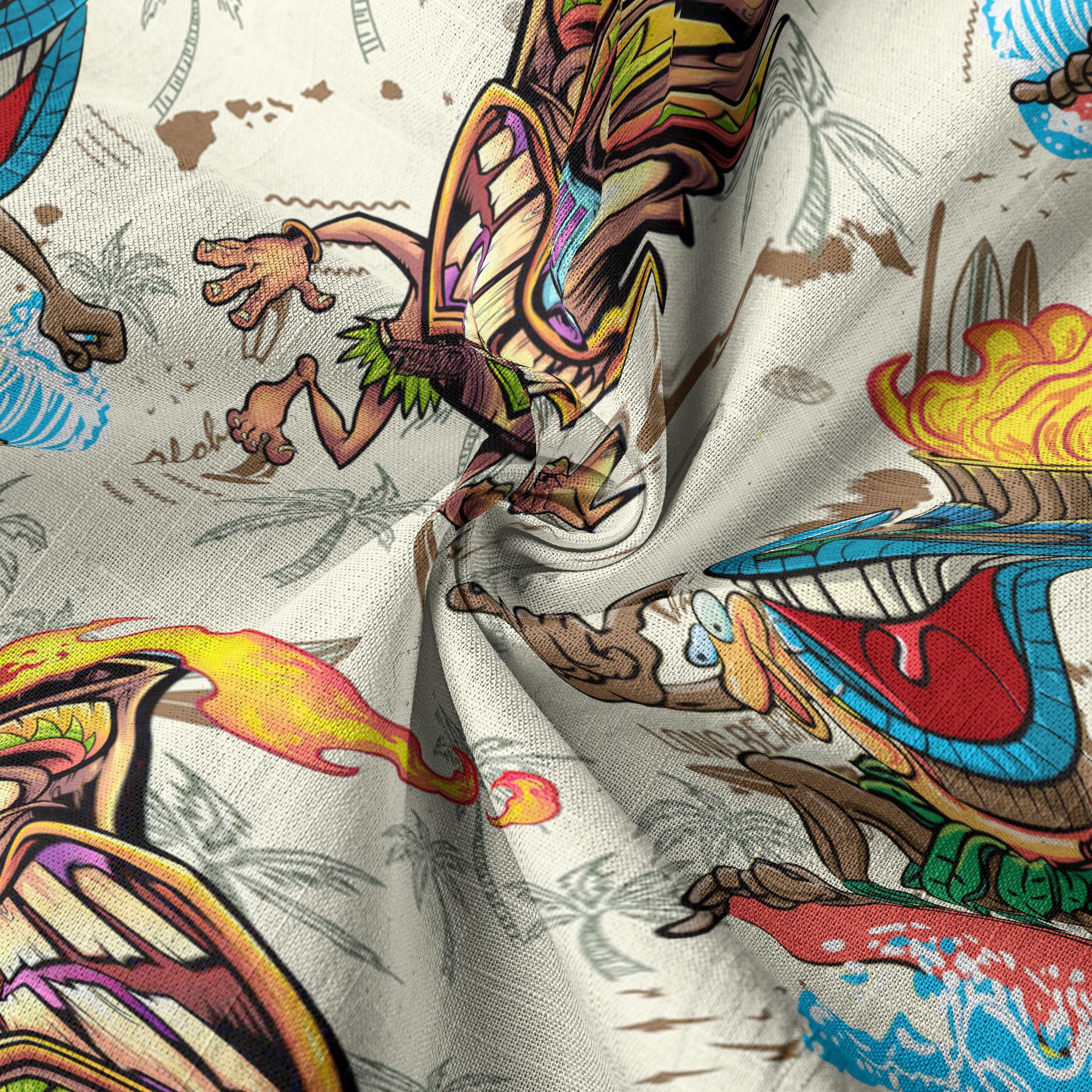 Tiki Mask Aloha Hawaii Shirt, Tiki Mask Long Island Hawaiian Shirt