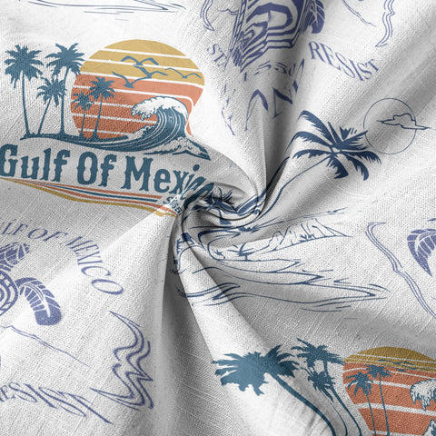 Retro Sunset Gulf Of Mexico Since 1550 Hawaii Shirt, Gulf of Mexico Hawaii Shirt