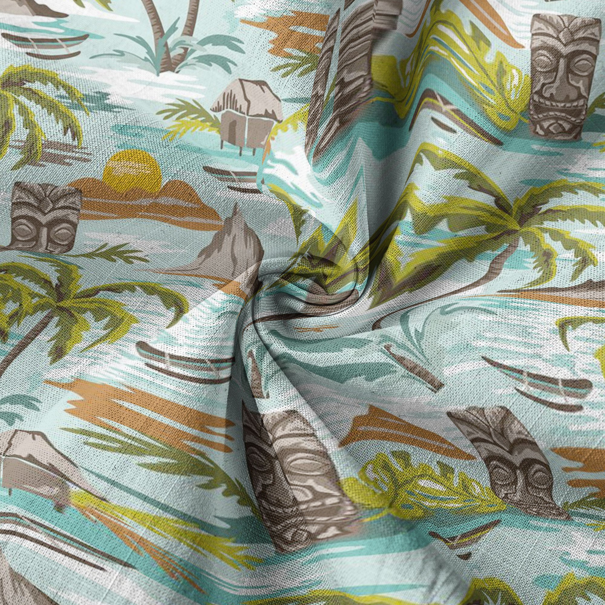 Colorful Tiki Hawaiian Shirt, Summer Vibes Aloha Hawaii Shirt
