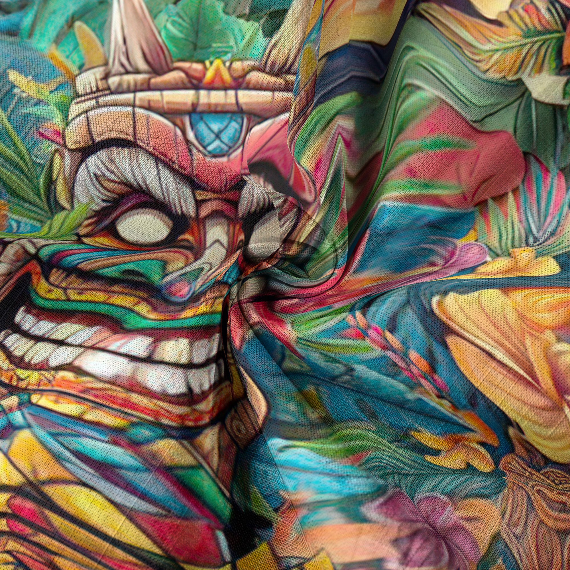 Colorful Tiki Hawaiian Shirt, Summer Vibes Aloha Hawaii Shirt