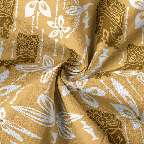 Tiki Hibiscus Flowers Hawaii Shirt