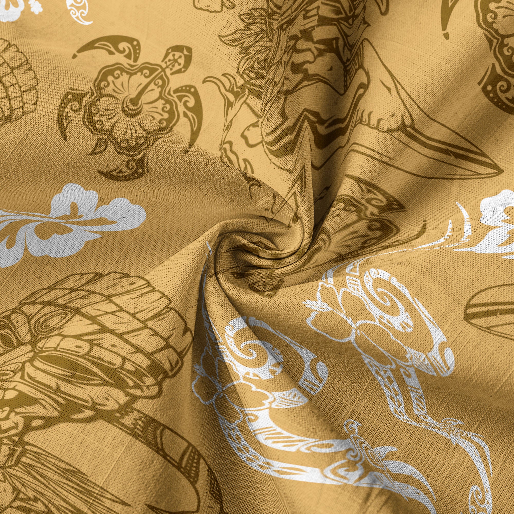 Tribal Tiki Mask Hawaii Shirt, Polynesian Hibiscus Flowers Shirt