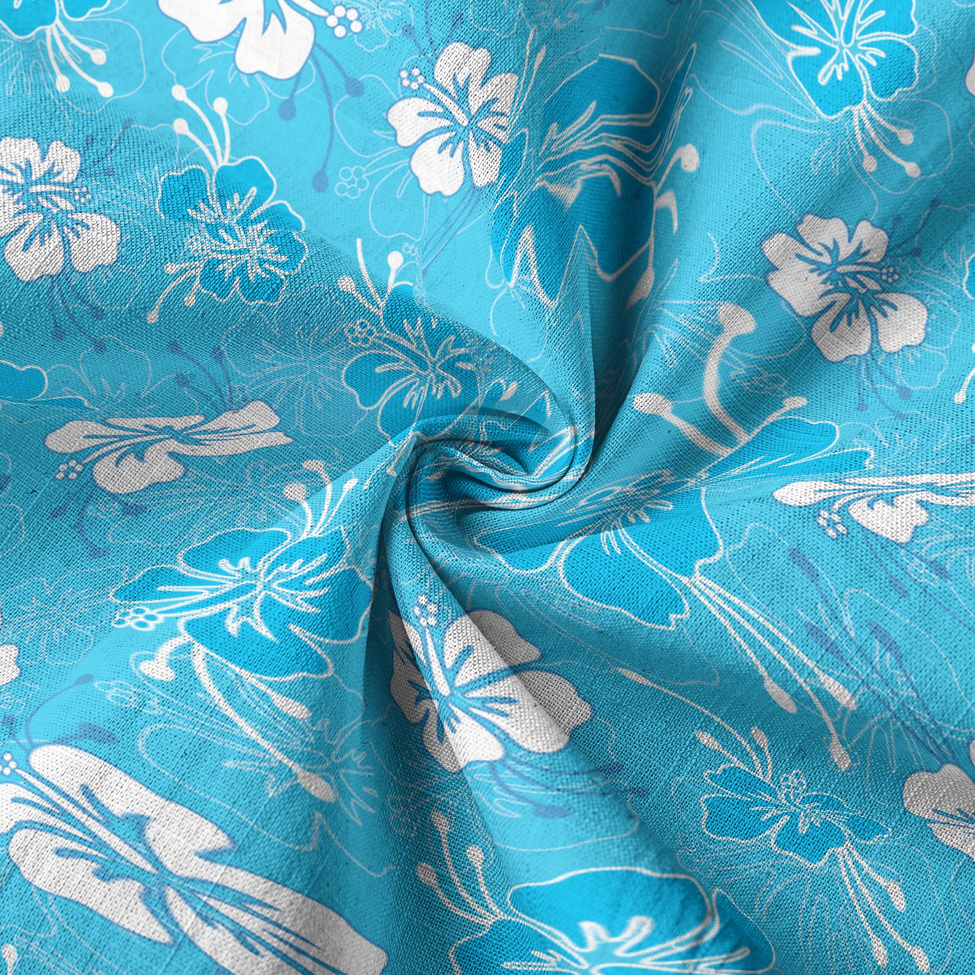 Hibiscus Floral Pattern Button Up Hawaii Shirt