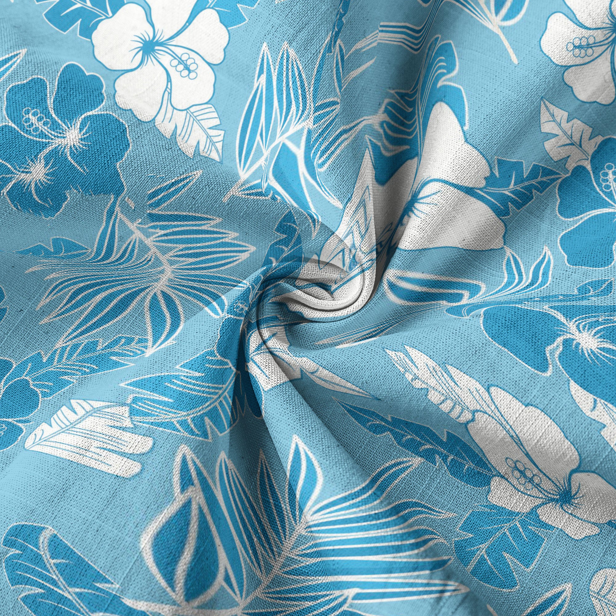 Hibiscus Floral Pattern Button Up Hawaii Shirt