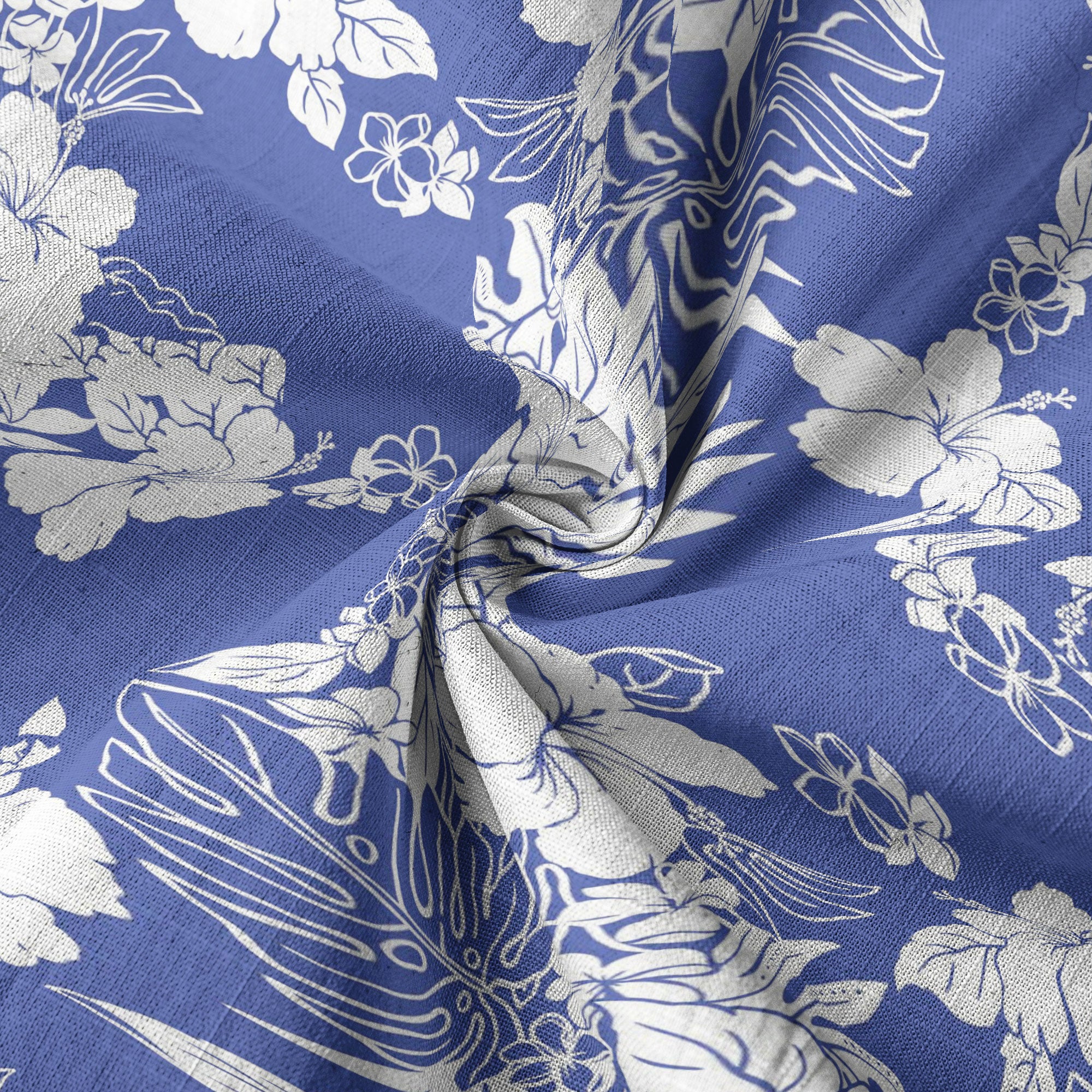 Hibiscus Floral Pattern Button Up Hawaii Shirt