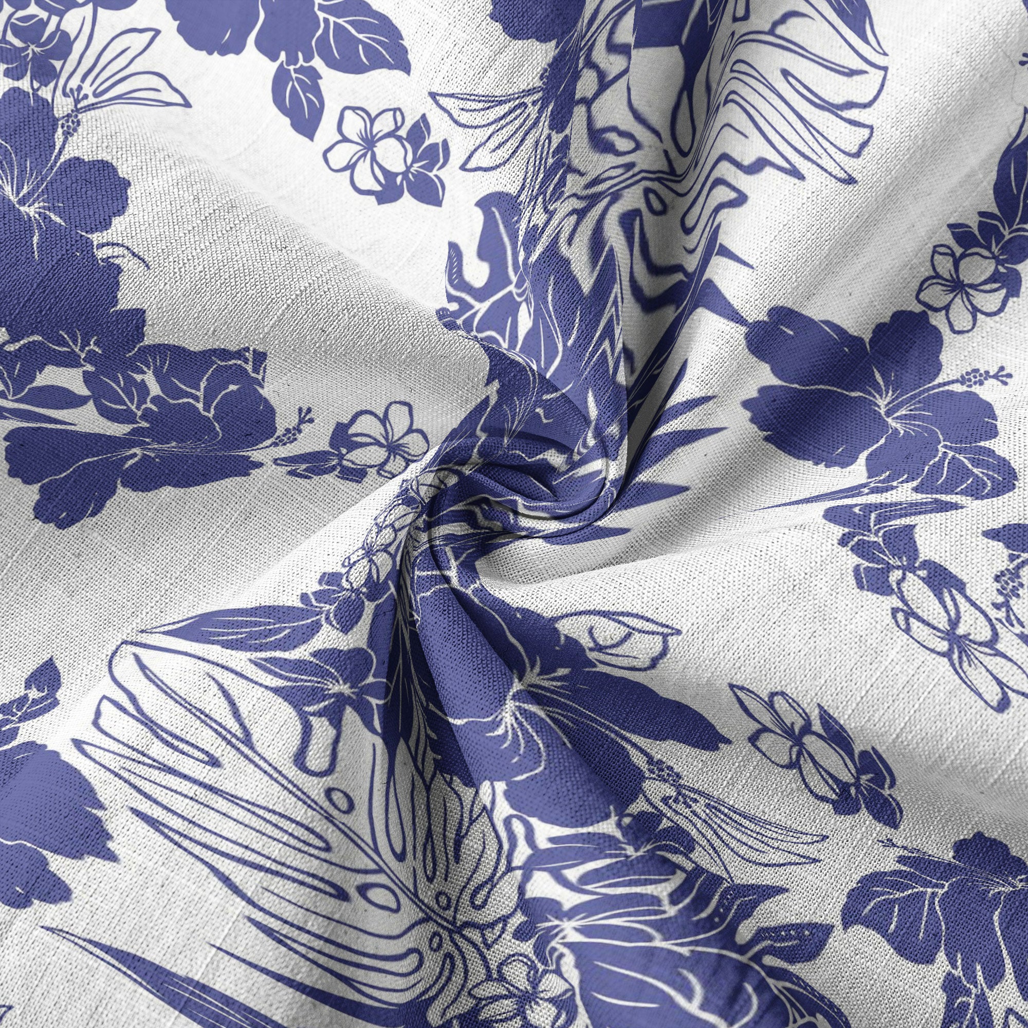 Hibiscus Floral Pattern Button Up Hawaii Shirt