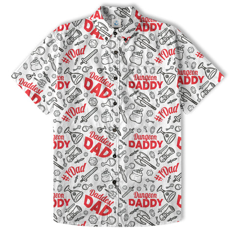 DnD Hawaii Shirt, Dice Print Hawaii Shirt, Dungeon Master Gift, Roleplaying Game Aloha Hawaii Shirt