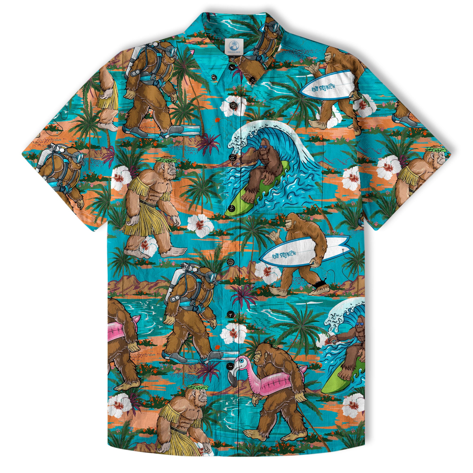 Bigfoot Beer Hawaiian Shirt, Tropical Beer Hawaiian Shirt Casual Button Down Short Sleeve Shirt - The Palmix