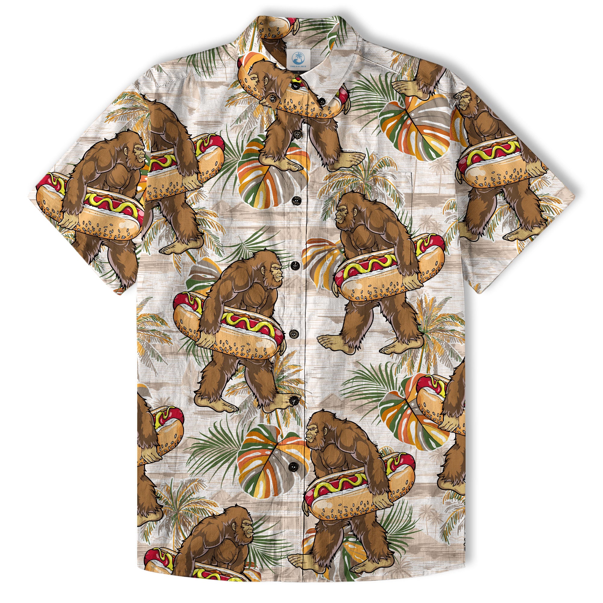 Bigfoot Beer Hawaiian Shirt, Tropical Beer Hawaiian Shirt Casual Button Down Short Sleeve Shirt - The Palmix