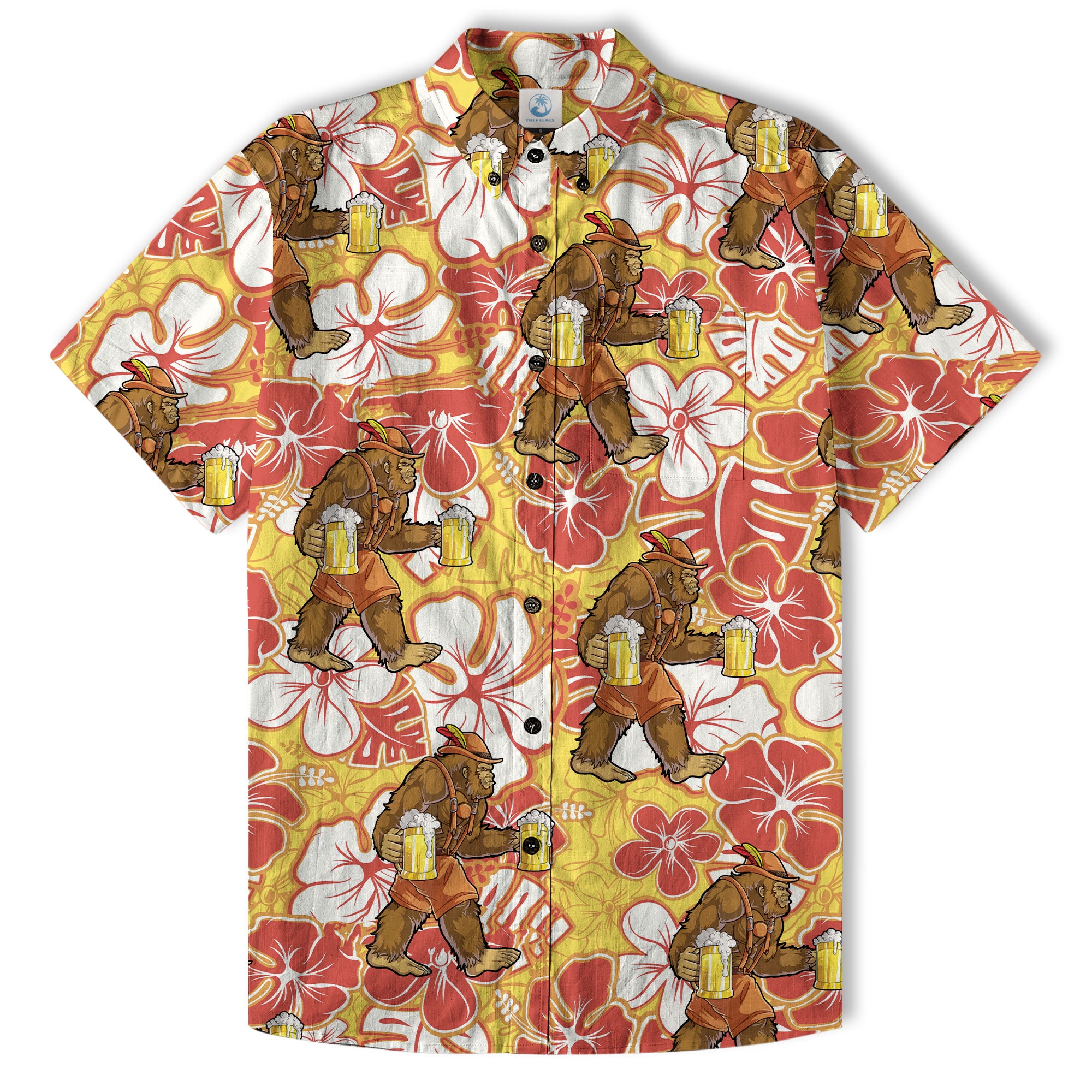 Bigfoot Beer Hawaiian Shirt, Bigfoot Aloha Shirt, Amazing Bigfoot Button Up Shirt - The Palmix