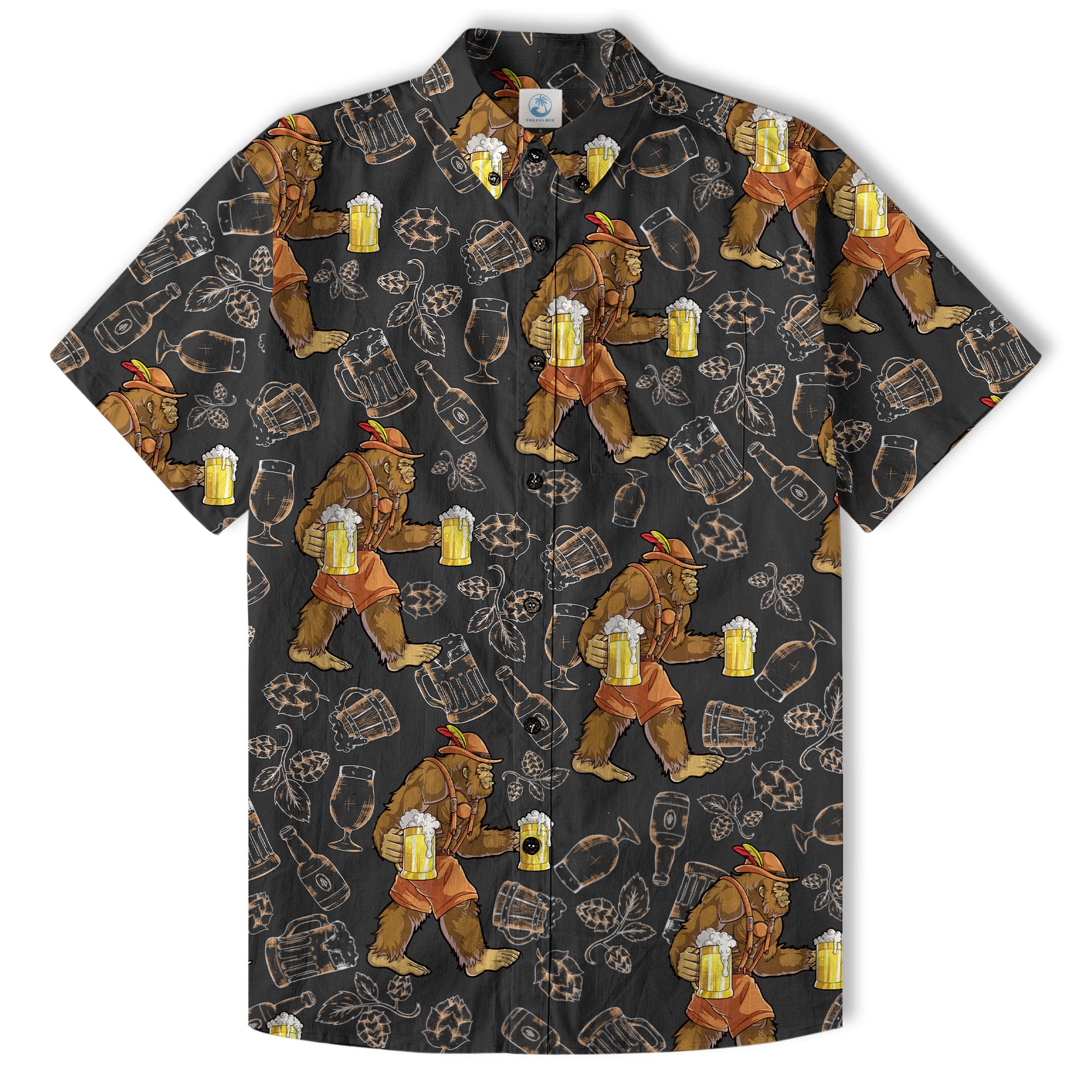 Bigfoot Beer Hawaiian Shirt, Bigfoot Aloha Shirt, Amazing Bigfoot Button Up Shirt - The Palmix