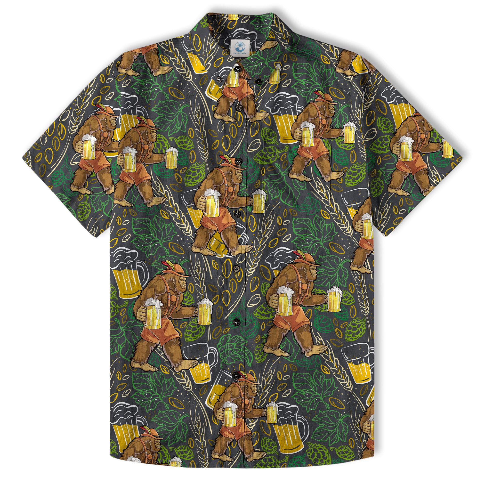 Bigfoot Beer Hawaiian Shirt, Bigfoot Aloha Shirt, Beer Button Down Shirt - The Palmix